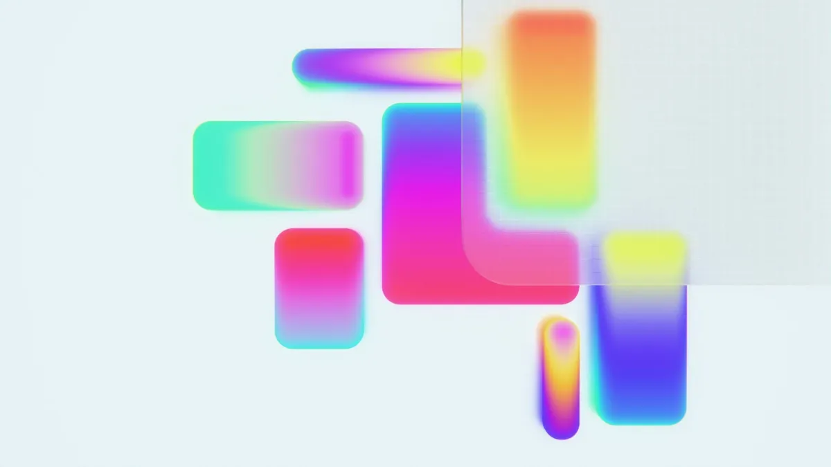 Colourful rounded shapes, symbolising the real-world application