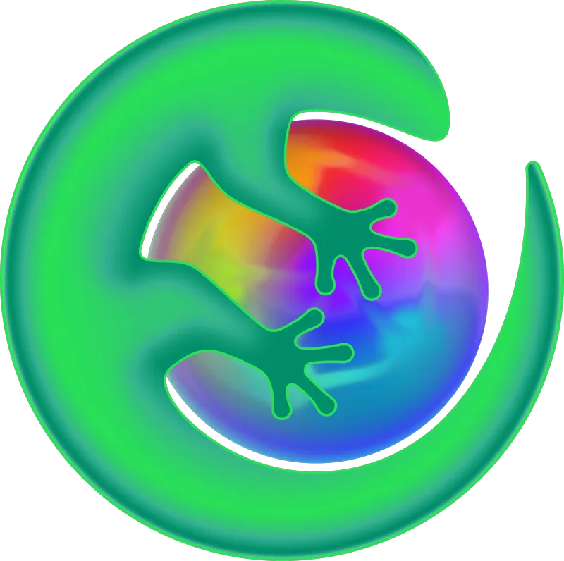 GECO SafeCore emblem: a gecko curled into a circle